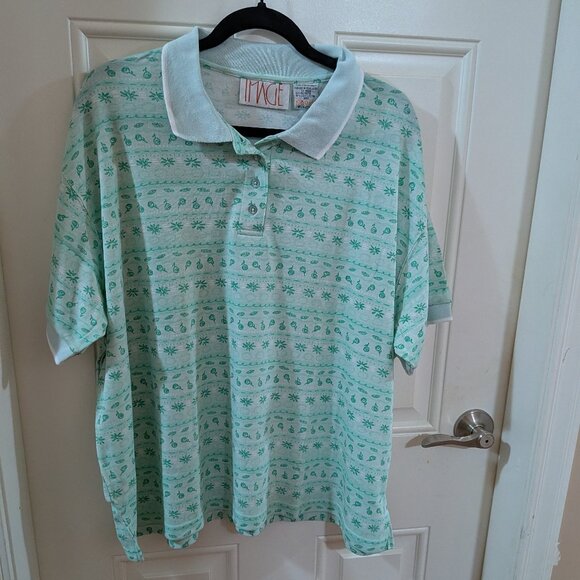 "Image" Green Short-Sleeve Polo - Size 2X (US) - Picture 5 of 6